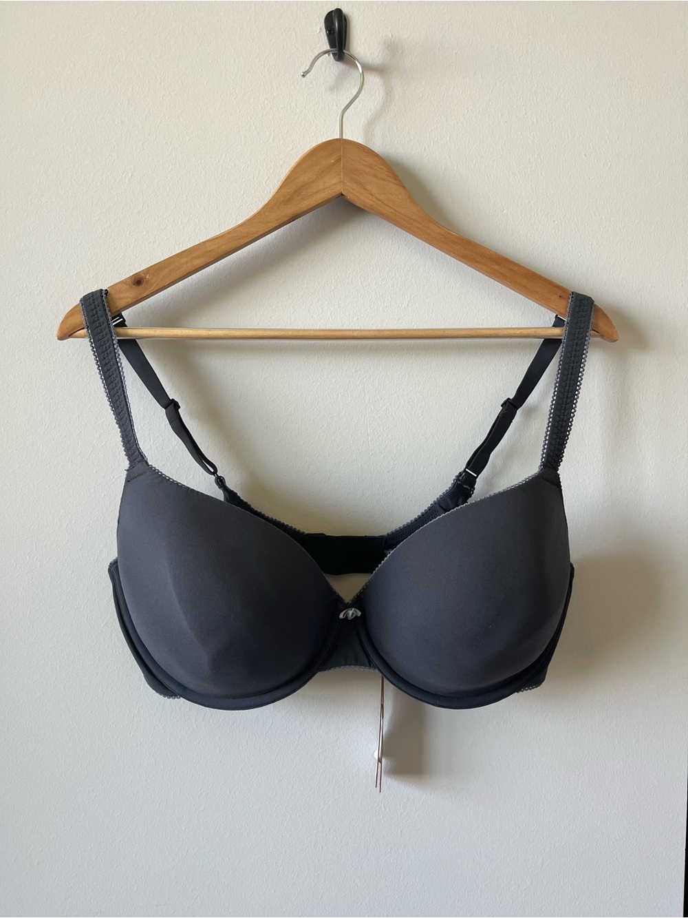 SKIMS Fits Everybody Picot T-Shirt Bra 38DD NWT Ash Contrast Color